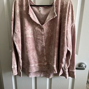BP velvet long sleeve top